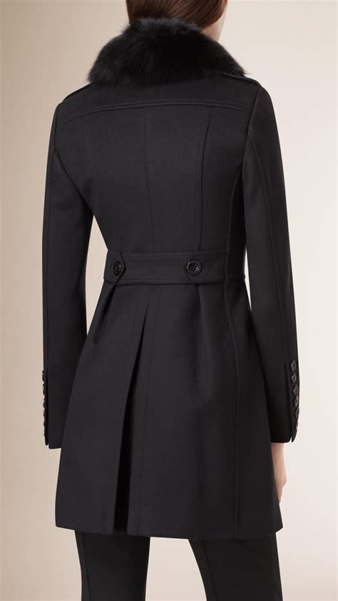 burberry coat wool cashmere|Burberry coat with wool collar.